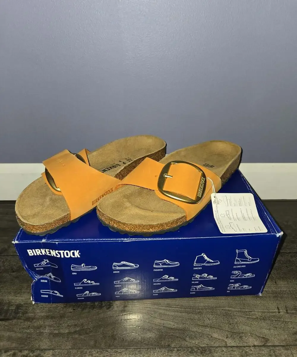 New Birkenstock Madrid big buckleburnt orange size 40